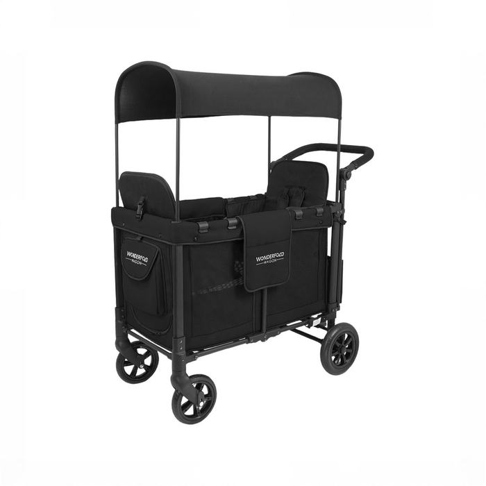 Shop Wonderfold W2 Multifunctional Double Stroller Wagon, 2026, Black, Plus Model at GoodBuy Gear