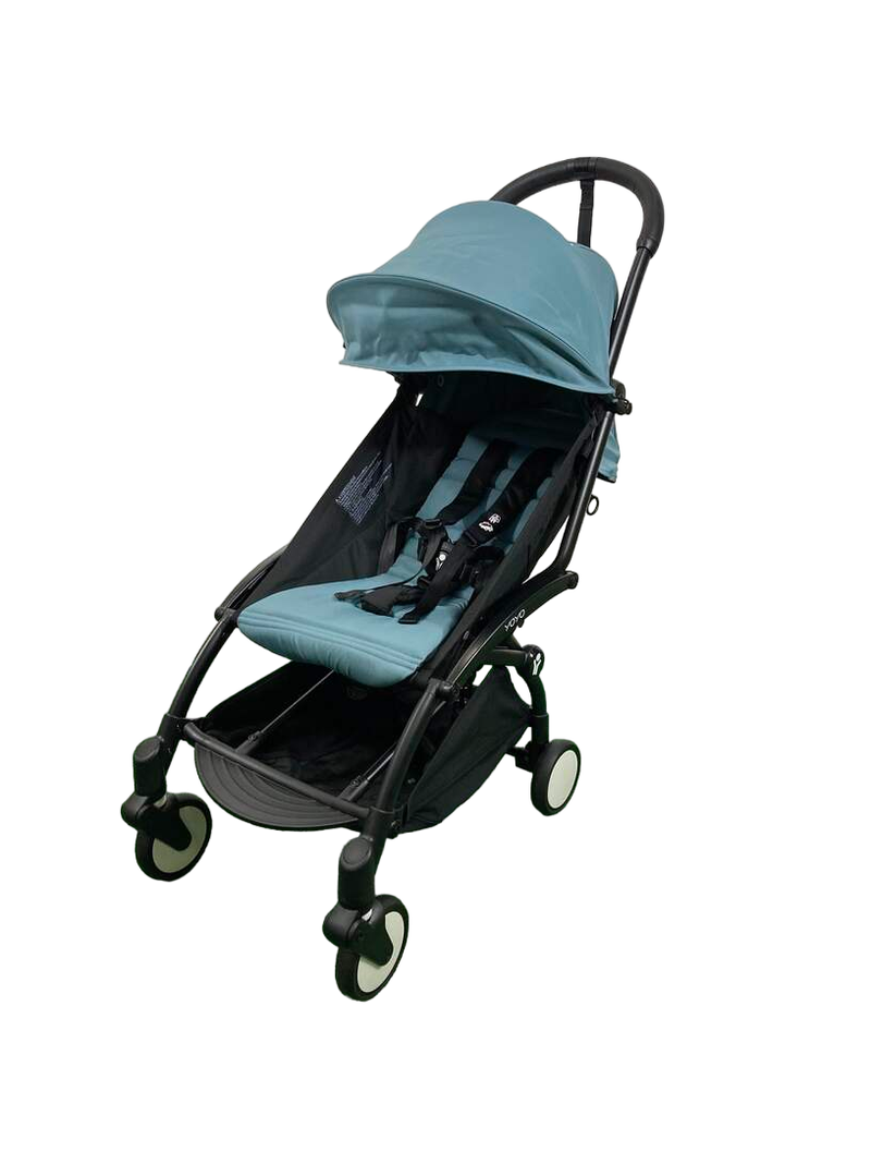 Babyzen YOYO2 Complete Stroller, Black with Aqua, 2023 Babyzen YOYO2 Complete Stroller, Black with Aqua, 2023