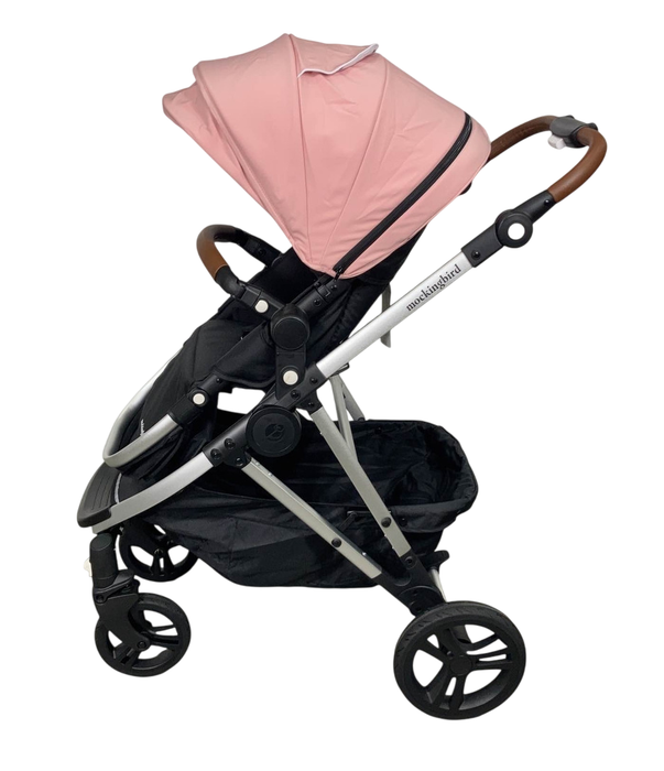 Mockingbird Single 2.0 Stroller, 2025, Bloom, Silver With Penny Leather, Watercolor Drops