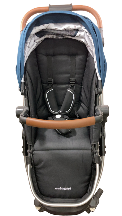 Shop Mockingbird Single 2.0 Stroller, 2024, Sea, Silver With Penny Leather, Watercolor Drops at GoodBuy Gear
