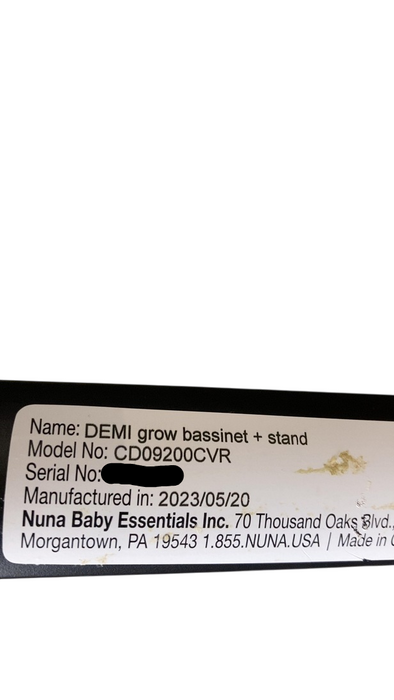 Shop Nuna Demi Grow Bassinet + Stand, 2023, Caviar at GoodBuy Gear
