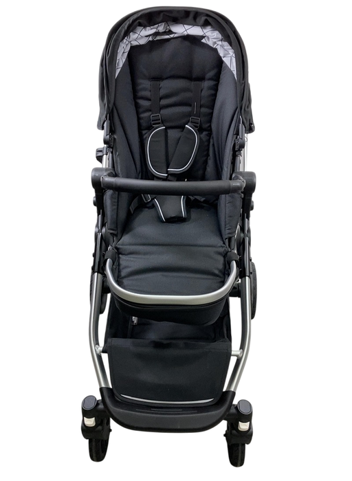 Shop Mockingbird Single to Double 2.0 Stroller, 2024, Black, Silver With Black Leather, Windowpane at GoodBuy Gear