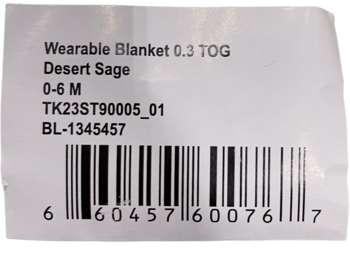 Shop Tiny Kind Wearable Blanket, 0-6m, 0.3 TOG, Desert Sage at GoodBuy Gear
