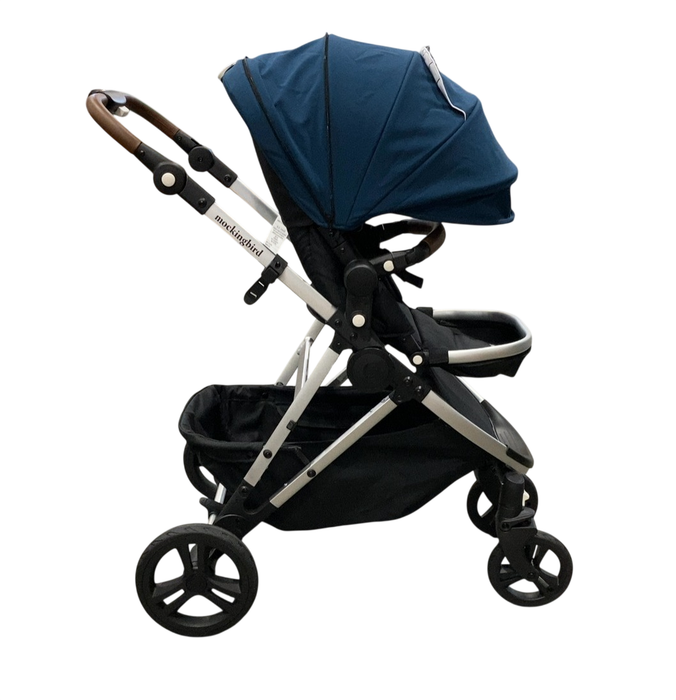 Shop Mockingbird Single 2.0 Stroller, 2025, Sea, Silver With Penny Leather, Windowpane at GoodBuy Gear