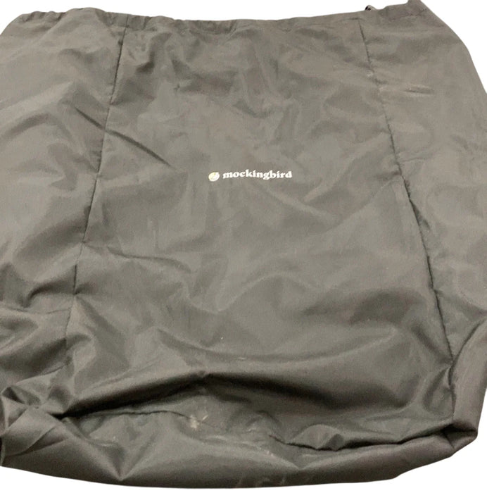 Mockingbird Single to Double 2.0 Stroller, 2024, Black, Silver With Penny Leather, Windowpane