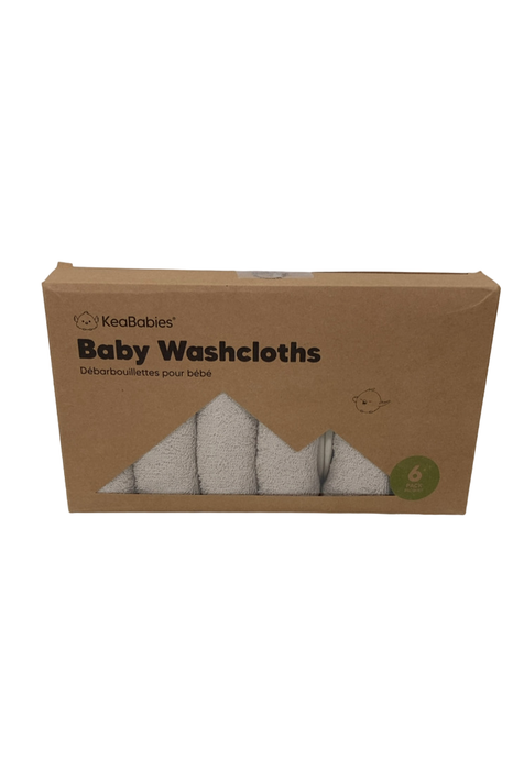 Shop KeaBabies Bamboo Washcloths 6 Pack, White at GoodBuy Gear