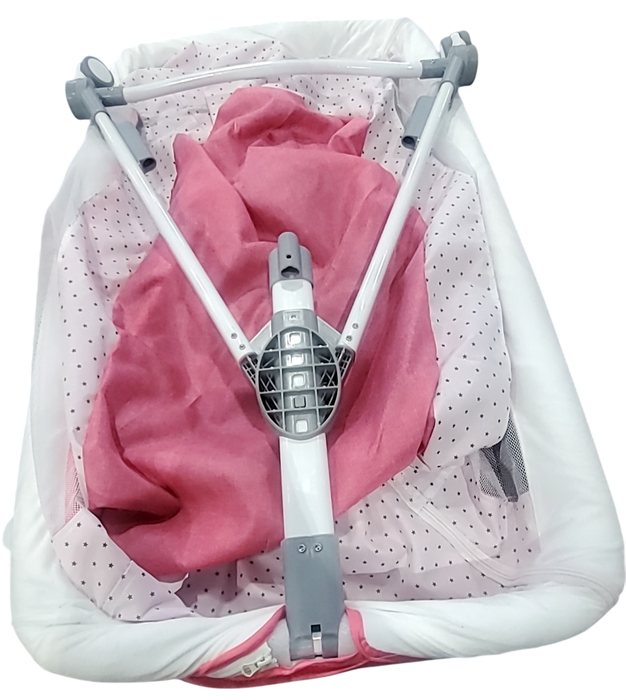 Shop LHUAI Baby Bassinet Bedside Crib With Storage Basket And Wheels, Pink at GoodBuy Gear