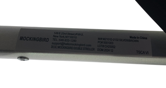 Shop Mockingbird Single to Double 2.0 Stroller, 2024, No Canopy, No Canopy, Silver With Penny Leather at GoodBuy Gear