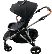 Shop Mockingbird Single to Double 2.0 Stroller, 2024, Black, Silver With Penny Leather, Windowpane at GoodBuy Gear