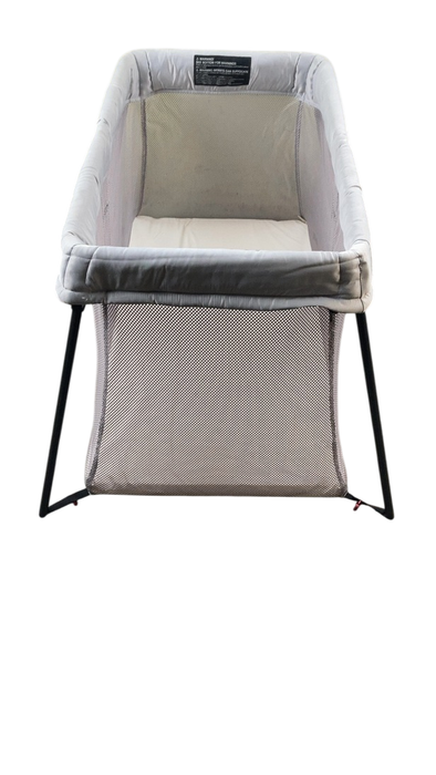 Shop BabyBjorn Travel Crib Light Bundle with Fitted Sheet, Silver at GoodBuy Gear