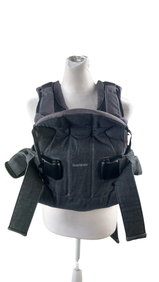 Shop BabyBjorn Baby Carrier One, Denim Grey/Dark Grey Woven Mix at GoodBuy Gear