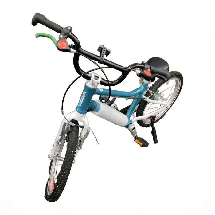 Shop Woom GO 3 Bike "16, Base Model, Metallic turquoise at GoodBuy Gear