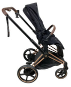 Shop Cybex e-Priam2 Stroller, 2024, Deep Black, Rose Gold, with Battery at GoodBuy Gear