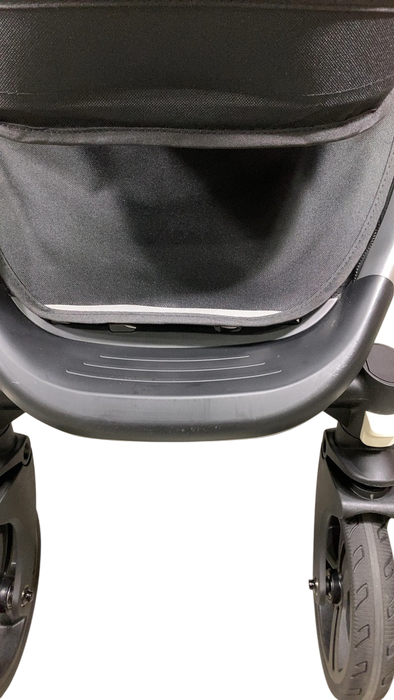 Shop Mockingbird Single to Double 2.0 Stroller, 2024, Bloom, Silver With Black Leather, Watercolor Drops at GoodBuy Gear