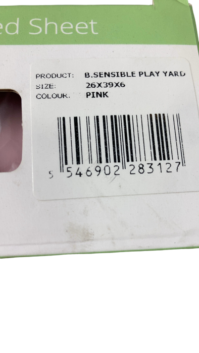 Shop BSensible Playard Fitted Sheet, Pink at GoodBuy Gear