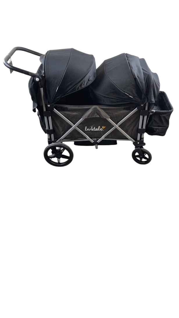 Larktale Caravan Stroller Wagon with Canopy Set, 2022, Black, Byron Black, Byron Black