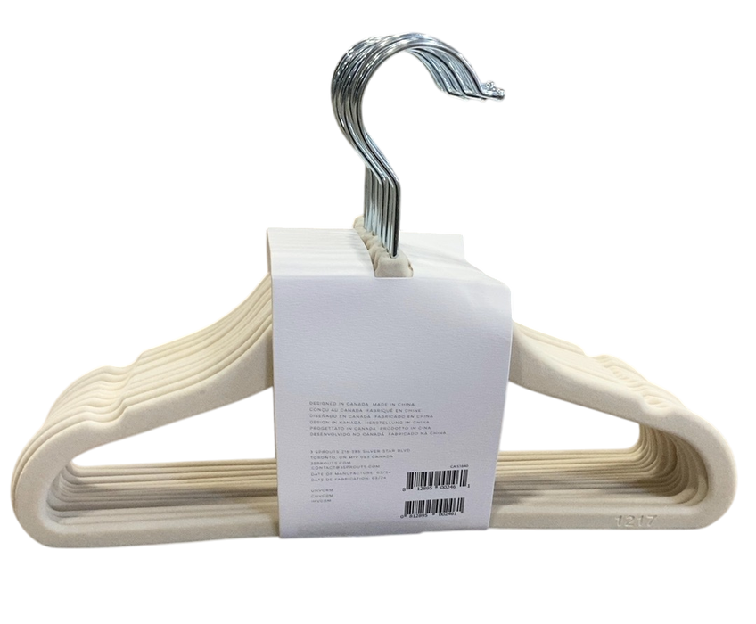 Shop 3 Sprouts Velvet Baby Hangers, 15 Pack, Cream at GoodBuy Gear
