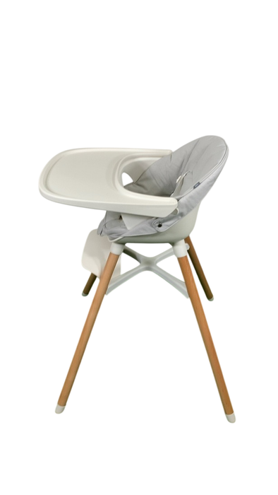Shop Lalo High Chair with Infant Kit, Coconut, Grey, Natural Wood at GoodBuy Gear