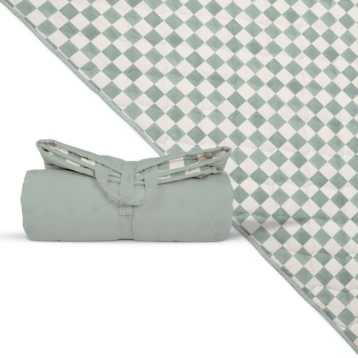Shop Toki Kids Picnic Blanket, Checker Matcha, 60"x 84" at GoodBuy Gear