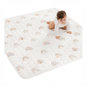 Shop Comfy Cubs Quilted Kids Play Mat, Rainbow, Square (56 in X 56 in) at GoodBuy Gear