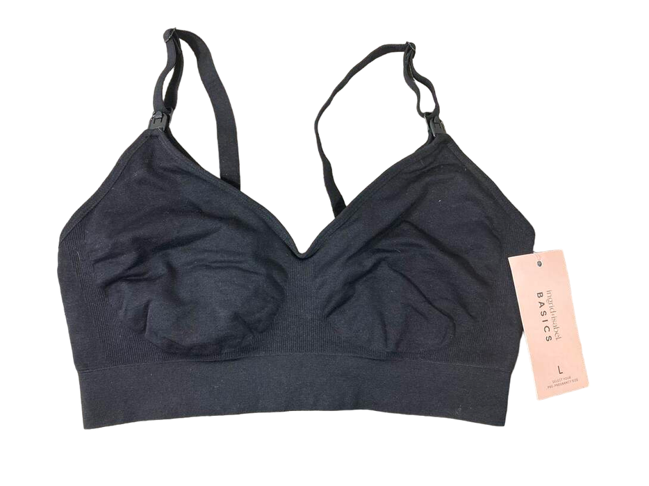 Shop Ingrid & Isabel Nursing And Pumping Bra, Black, Large at GoodBuy Gear