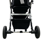 Shop Mockingbird Single 2.0 Stroller, 2024, Black, Silver With Black Leather, Watercolor Drops at GoodBuy Gear