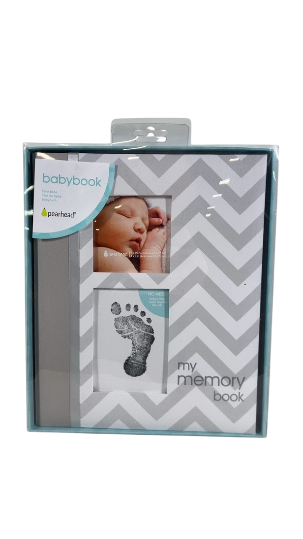 Pearhead Chevron Baby Memory Book, Grey — GoodBuy Gear