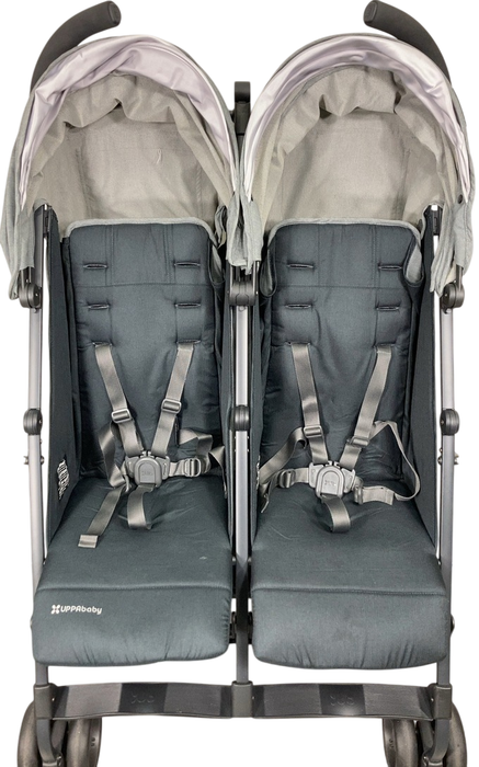 Shop UPPAbaby G-Link V2 Double Stroller, 2022, Greyson (Charcoal Melange) at GoodBuy Gear