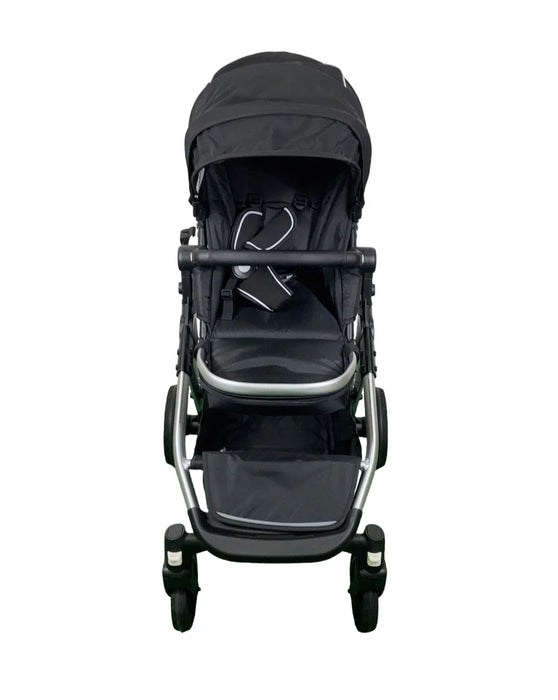 Mockingbird Single to Double 2.0 Stroller, 2025, Black, Silver With Black Leather, Watercolor Drops