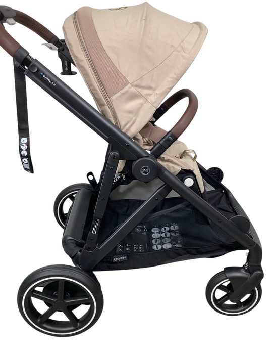 Shop Cybex e-Gazelle S Stroller, 2024, Almond Beige, Black at GoodBuy Gear
