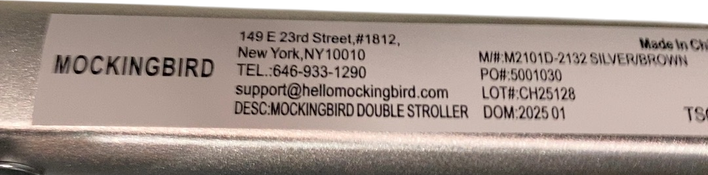 Shop Mockingbird Single to Double 2.0 Stroller, 2025, Black, Silver With Penny Leather, Windowpane at GoodBuy Gear