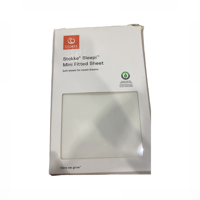 Shop Stokke Sleepi Mini Fitted Sheet, Stork, V2 at GoodBuy Gear