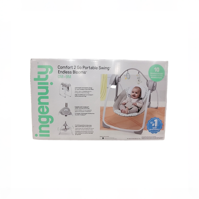 Shop Ingenuity Comfort 2 Go Compact Portable Baby Swing, Endless Blooms at GoodBuy Gear
