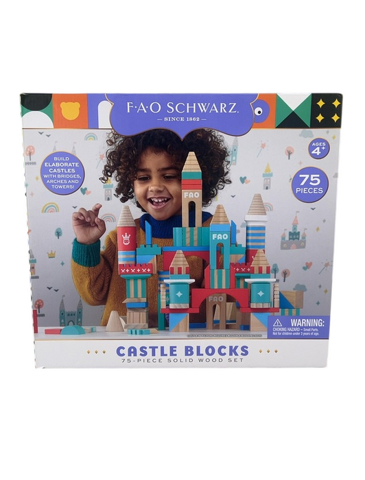 Shop FAO Schwarz Castle Building Blocks, Build Your Own Fortress, 75 Pcs at GoodBuy Gear