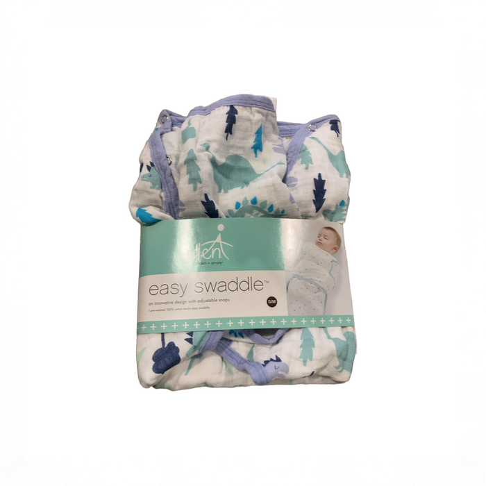 Shop DRAFT - Aden + Anais Essentials Easy Wrap Swaddle, 3-6 Months, Blue dino at GoodBuy Gear