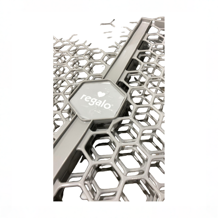 Shop Regalo 2-in-1 Plastic Play Yard and Safety Gate, Gray at GoodBuy Gear