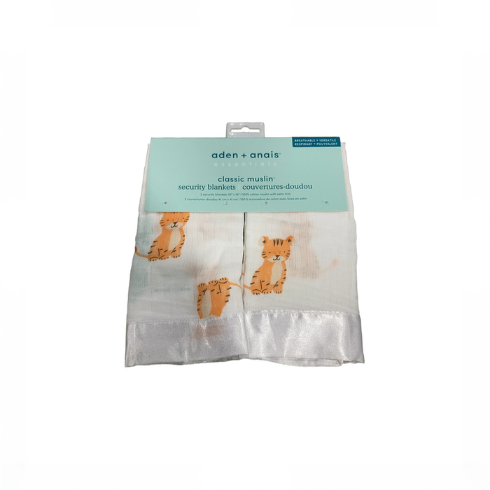 Shop DRAFT - Aden + Anais Essentials Muslin Security Blankets, Tiger And Muslim at GoodBuy Gear