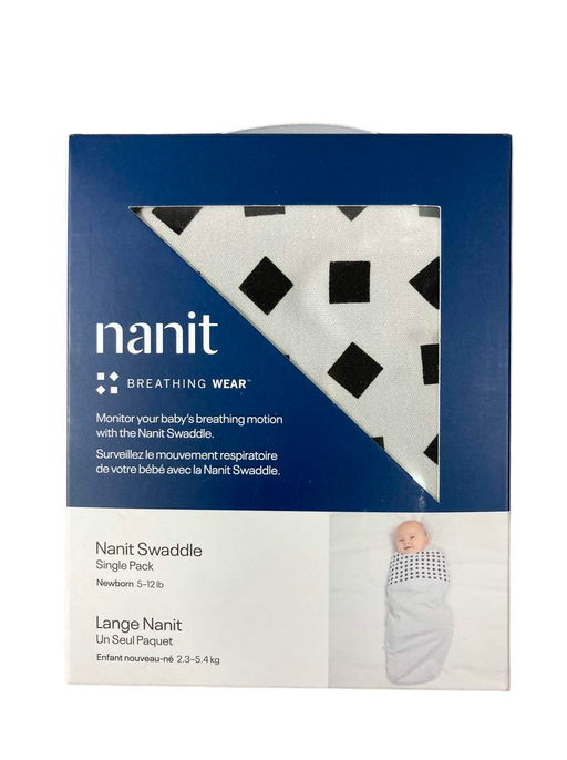 used Nanit Breathing Wear Swaddle, Pebble Grey, Newborn