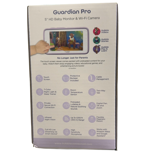 Shop Hubble Connected Guardian Pro Baby Monitor, White at GoodBuy Gear