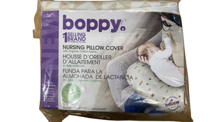 Shop Boppy Organic Nursing and Infant Support Pillow Slipcover, Beige Checkered Quilt at GoodBuy Gear