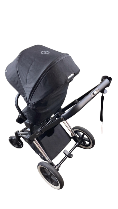 Shop Cybex PRIAM Stroller, 2017, Deep Black, Chrome With Black Details at GoodBuy Gear