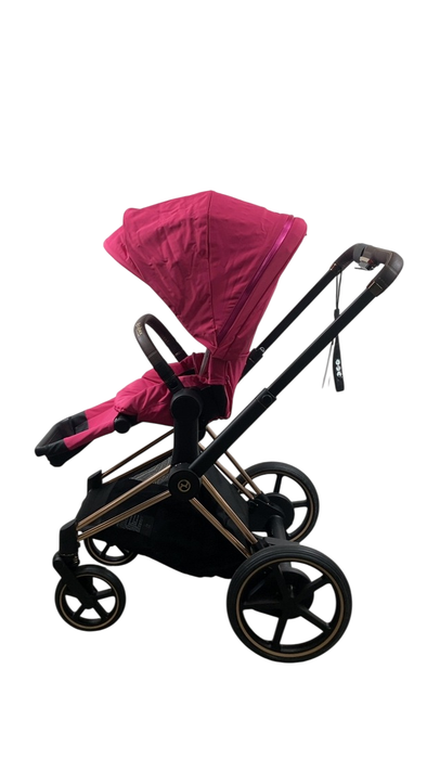 Shop Cybex E-PRIAM Electric Stroller, 2019, Fancy Pink, Rose Gold, with Battery at GoodBuy Gear