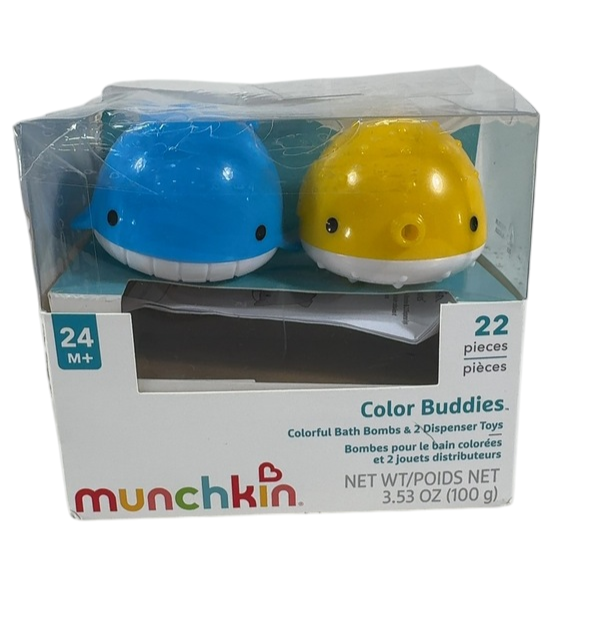 Color Buddies Munchkin Color Buddies Moisturizing Bath Water Color Tablets & 2 Toy D ...