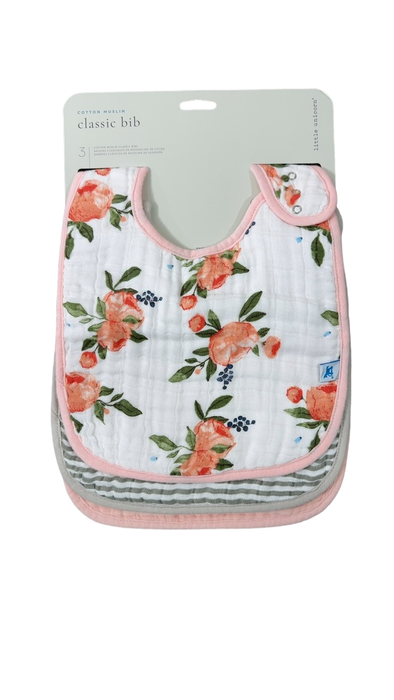 Shop Little Unicorn Cotton Muslin Classic Bib (3 Pack), Watercolor Roses at GoodBuy Gear