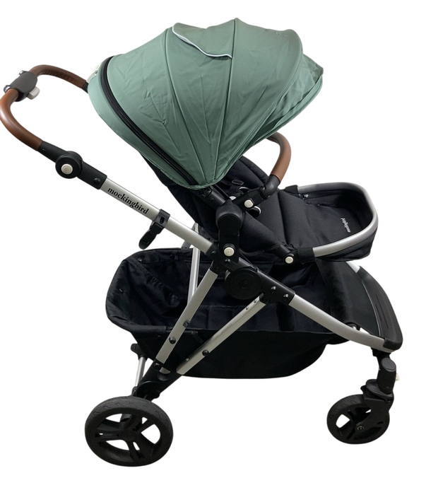 Shop Mockingbird Single to Double 2.0 Stroller, 2024, Sage, Silver With Penny Leather, Watercolor Drops at GoodBuy Gear