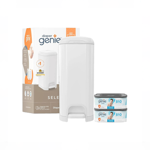 Shop Diaper Genie Select Diaper Pail Gift Set, Lily White at GoodBuy Gear