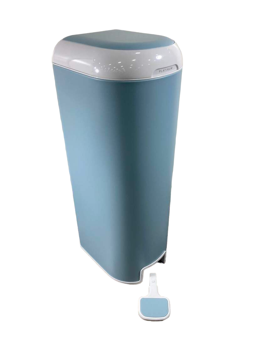 diaper pail with foot pedal Diaper Genie Platinum Diaper Pail, Blue