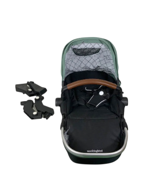 Shop Mockingbird 2nd Seat Kit 2.0, Sage, Silver With Penny Leather, Windowpane at GoodBuy Gear