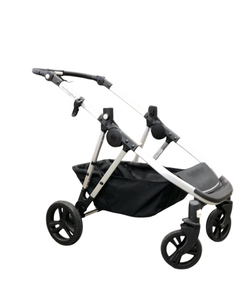 Shop Mockingbird 2.0 Single to Double Stroller Frame, 2024, Silver With Black Leather at GoodBuy Gear