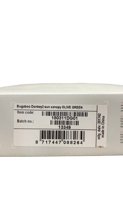 Shop Bugaboo Donkey 2 Sun Canopy, Olive Green at GoodBuy Gear